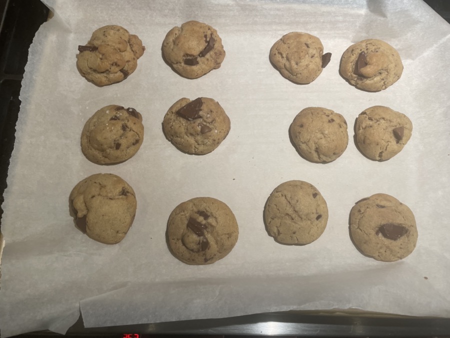 A batch of chocolate chip cookies for Cookie Club